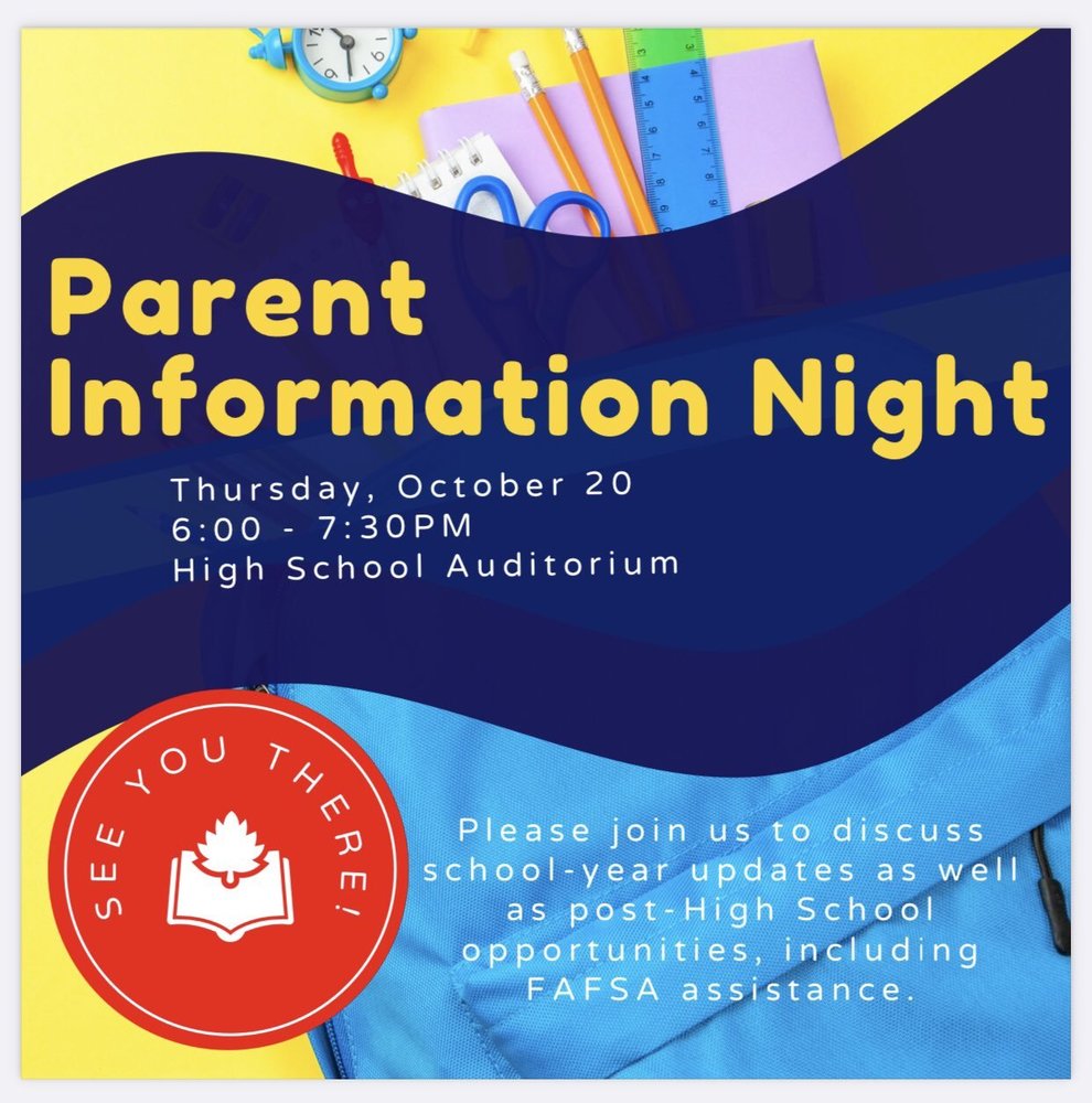 Parent Information Night - 10/20/22
