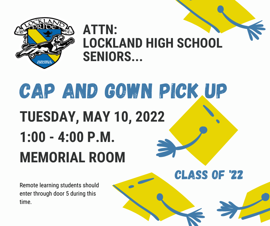 Lockland Cap and Gown Pickup